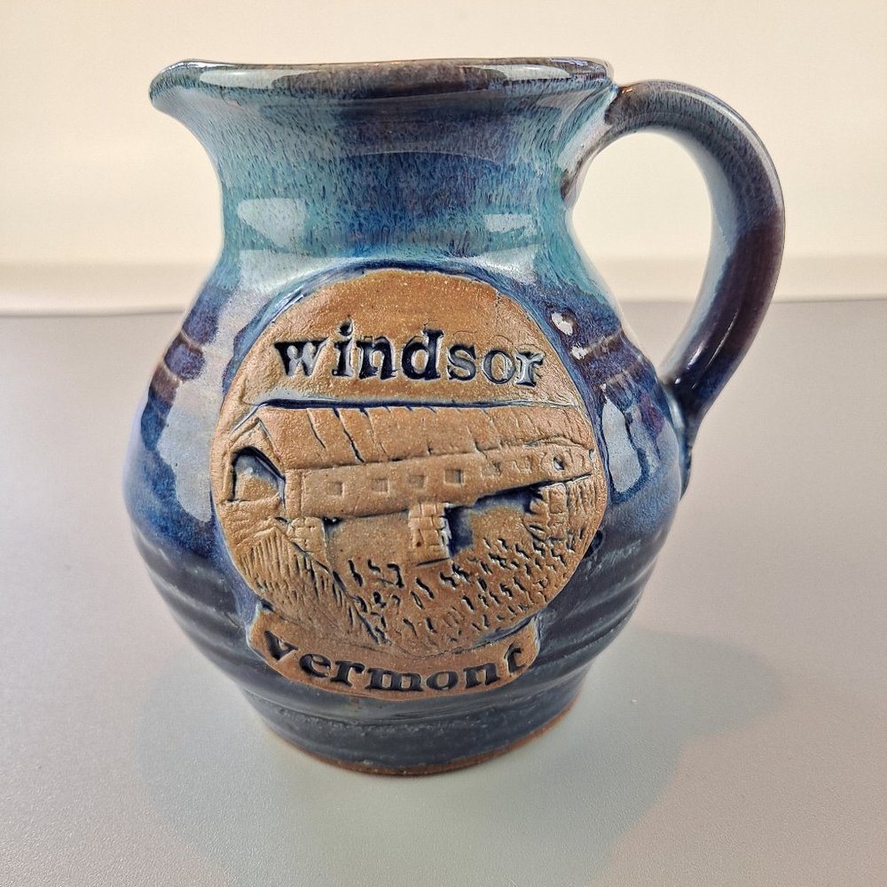 Windsor Vermont Artisan Pottery Creamer Signed